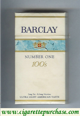 Barclay Number One 100s cigarettes